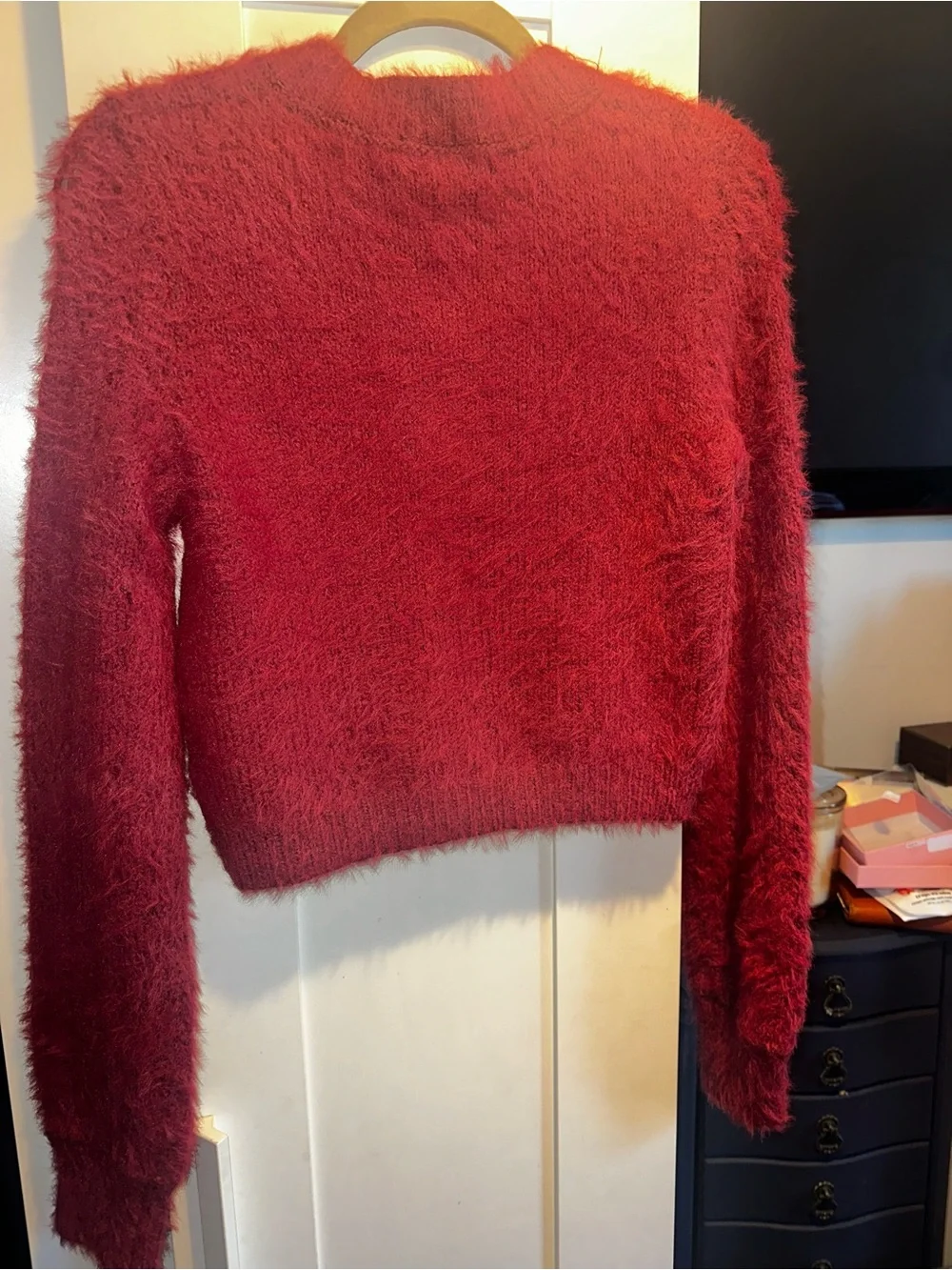 NWT Free People Celeste Cardi in Red Aged Res $168 MSRP